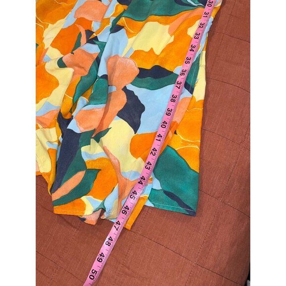 Abel The Label Romantic summer Floral V-Neck Side Slits Maxi Dress Women's Size - Picture 7 of 9